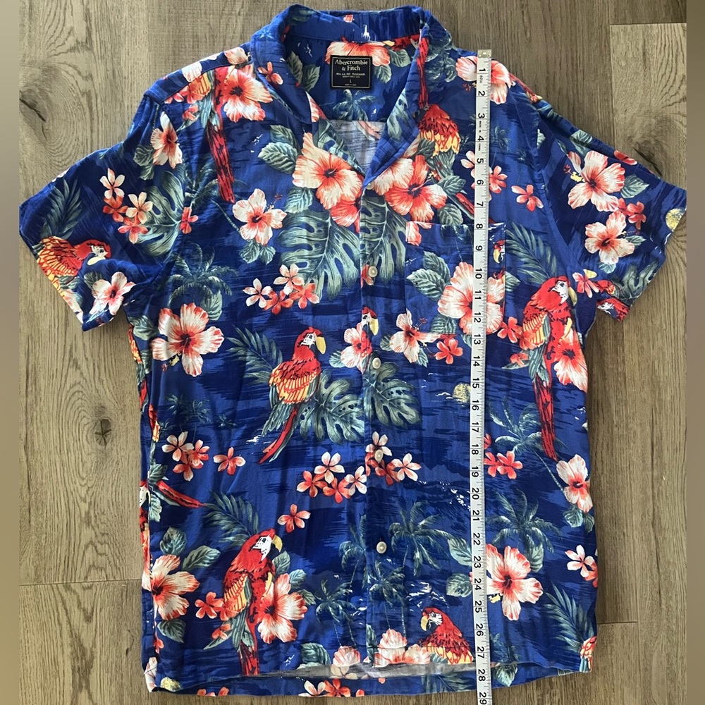 Abercrombie & Fitch Tropical Party Shirt Size L - Picture 7 of 9